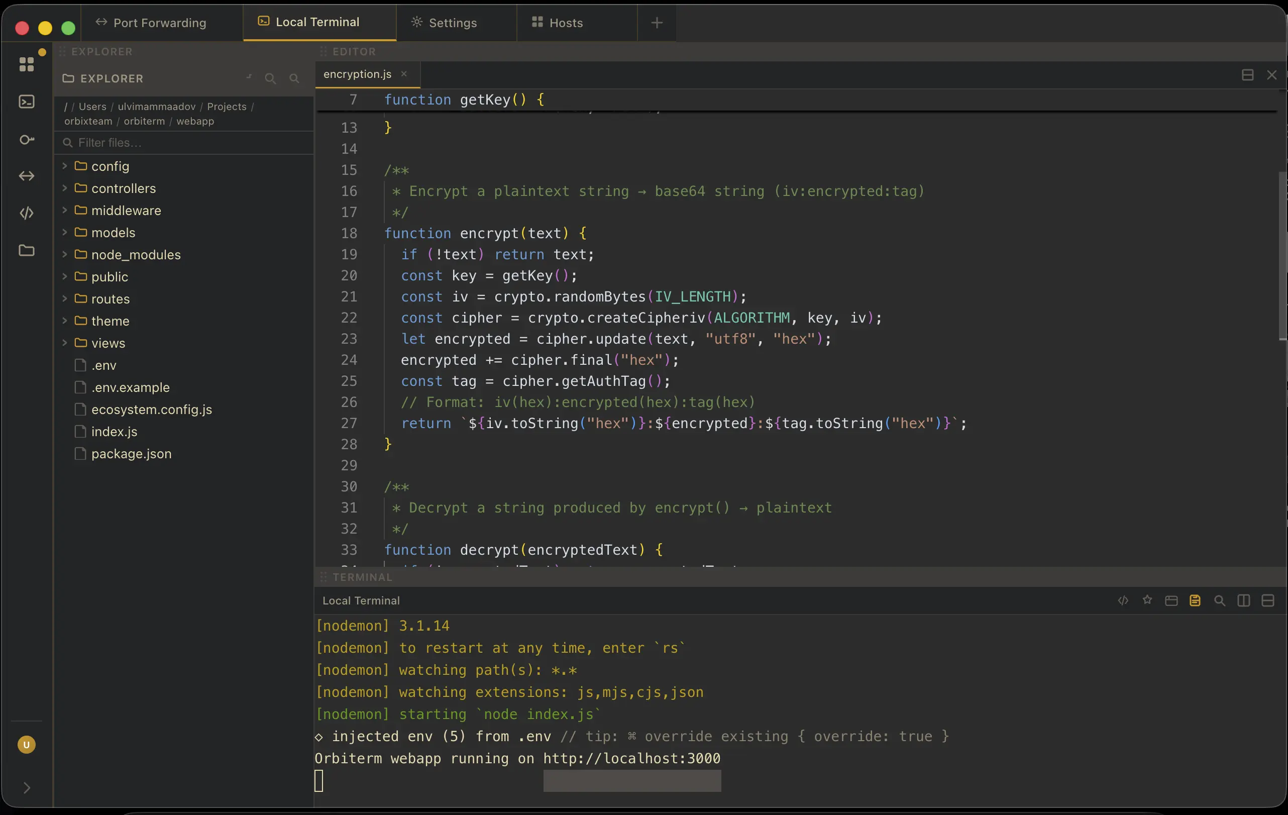 Integrated code editor with file explorer